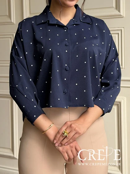 شومیز جلو کوتاه خالدار