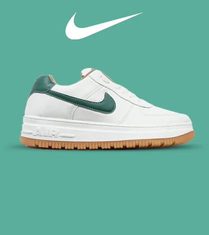 کفش مردانه و زنانه سفید سبز NIKE AIR FORCE مدل 2092