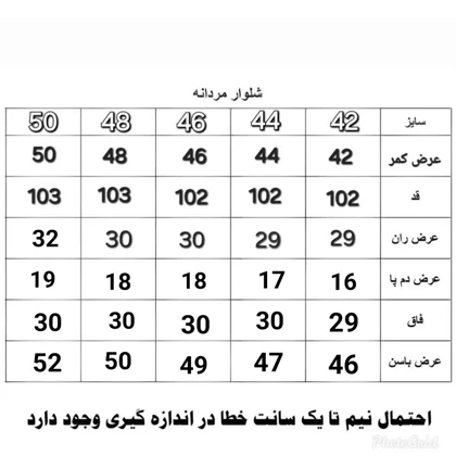 شلوار جین مردانه راسته رنگ برفی سایز 42 تا 58