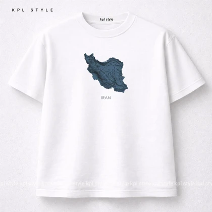 تیشرت ایران گرم بالا باکسی | %100 پنبه کد 1220
