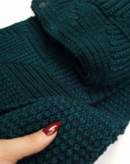 ست شال و کلاه زمستانی دو لایه سیلکا مدل احسان