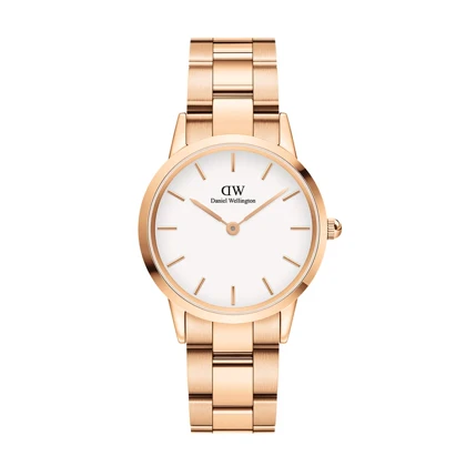 ساعت دنیل ولینگتون زنانه رزگلد صفحه سفید متوسط DW-3453-L