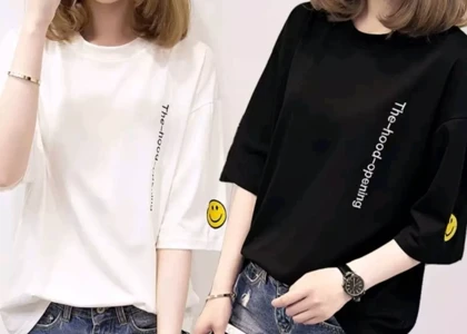 تیشرت زنانه اسپرت وارداتی گلدوزی شده قواره دار