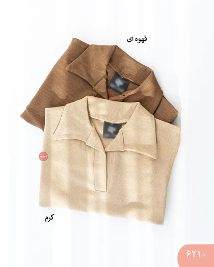 بلوز کراپ یقه دار 6210