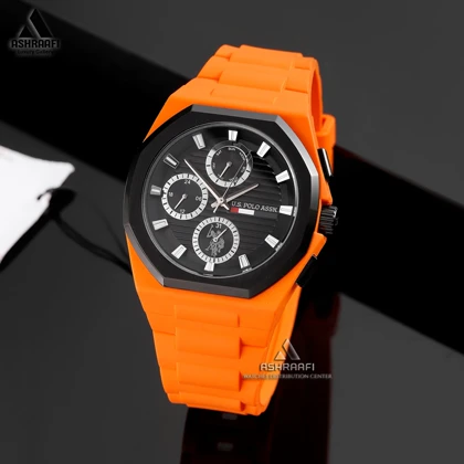 ساعت یو اس پولو نارنجی U.S. Polo Assn. USPA1103-07