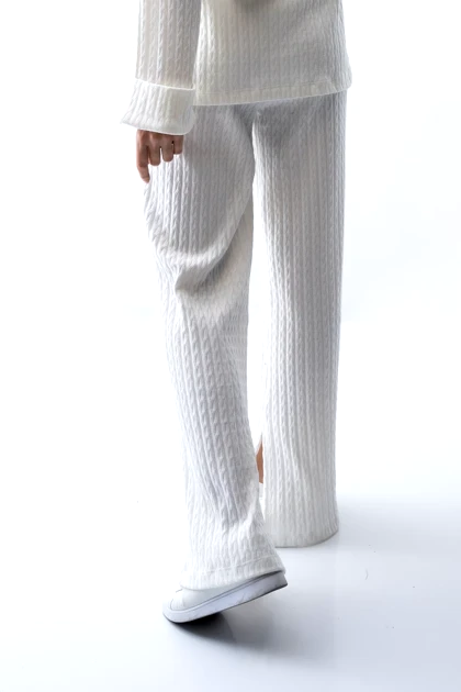 شلوار راسته بافت ژاکارد زنانه