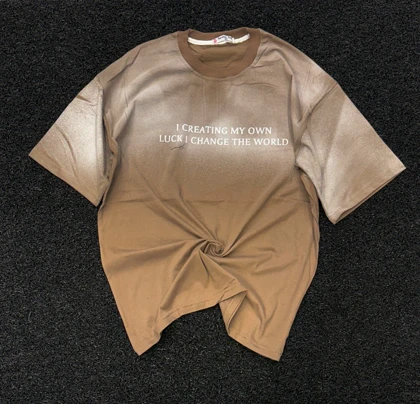 تیشرت مردانه لش ماکان I CREATING MY OWN LUCK