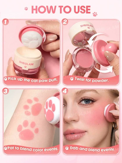 رژگونه استامپی پنجه گربه شیگلم مدل Cutie Paw Blush Stamp