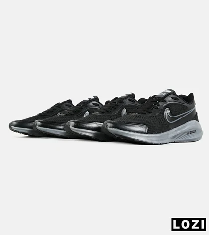 کفش کتانی مردانه و زنانه مشکی طوسی نایک NIKE PEGASUS V10 مدل 7143