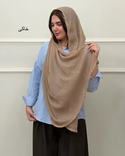 شال دخترانه و زنانه پلیسه مدل دورعدسی