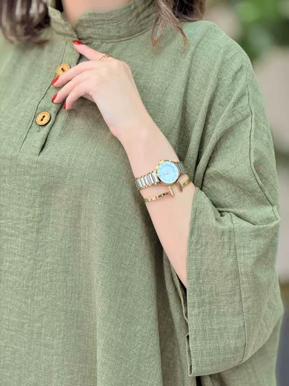 مانتو پانچ بغل سه دکمه کتایون