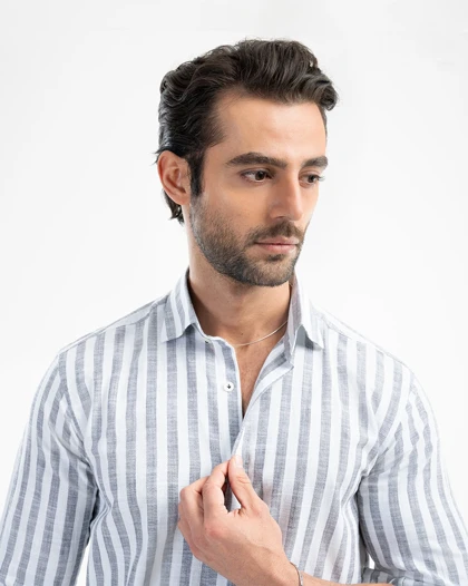 ام کی کالکشن پیراهن آستین بلند mk-25699-charcoal