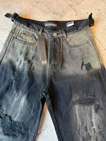 شلوار بالنی زاپ‌دار ذغالی