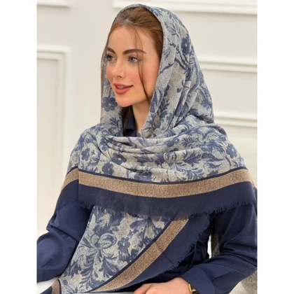 روسری نخی طرح گل شکوفه