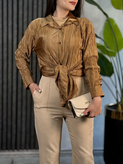 مانتو ساتن پلیسه الناز کد 1773