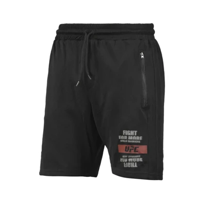 ست رکابی کلاهدار و شلوارک اسپرت یو اف سی مدل HS-3H1337 مشکی