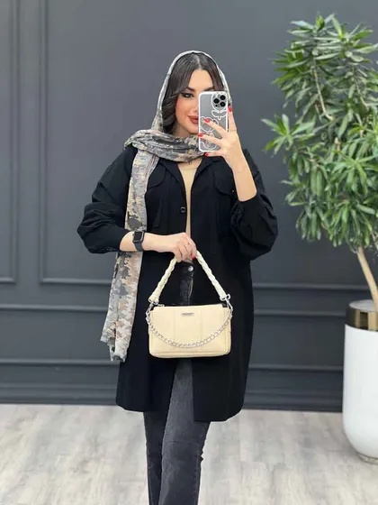 مانتو لینن جیب پاکتی پیله دار