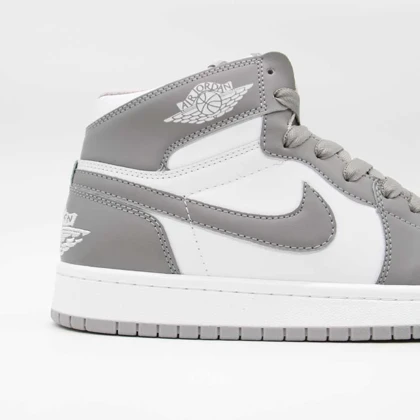 کتانی جردن 1 سفید طوسی ساق‌دار کد 6624