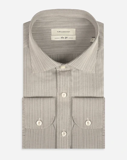 ام کی کالکشن پیراهن آستین بلند mk-22483-dark-cream