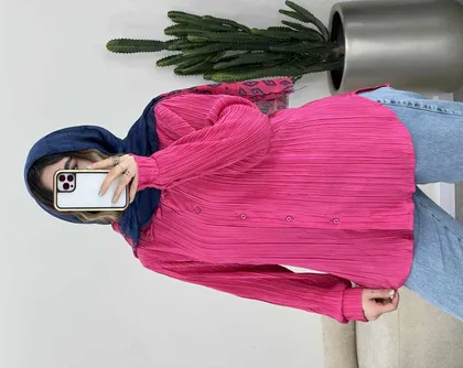 شومیز ساتن پلیسه‌دار(41)کد3465