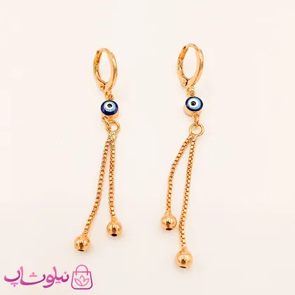 گوشواره زنانه آویز zj طرح چشم نظر