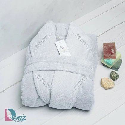 حوله تن پوش بلو طرح ماکرو رنگ نقرابی