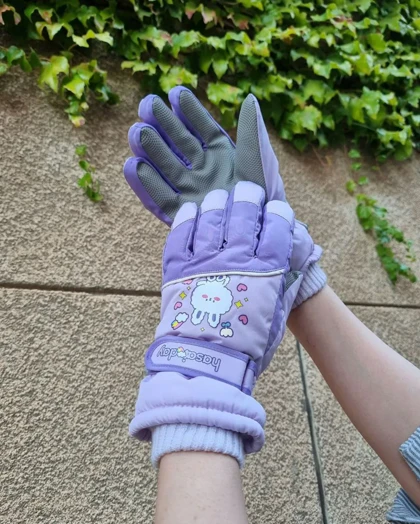 دستکش بچه‌گانه شمعی ضدآب توکرکی طرح برفی