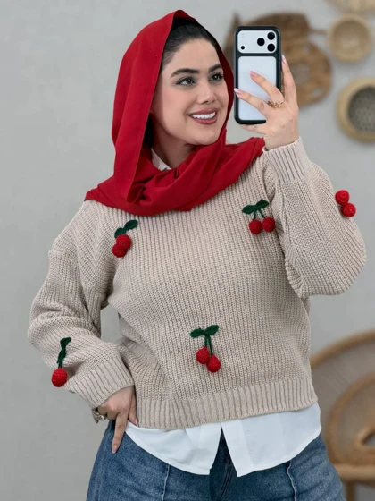 بلوز بافت گیلاسی با کیفیت