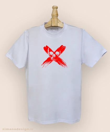 تیشرت مردانه و زنانه طرح اسکلت مرگ کد 930