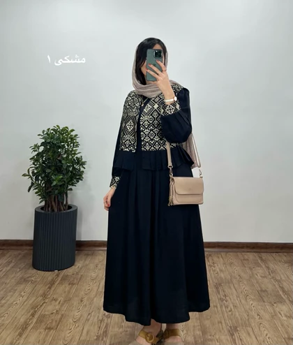 ست پیراهن مانتویی به همراه وست سوزندوزی شده کد2425