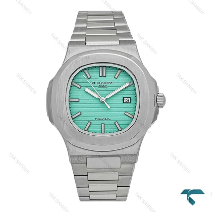 ساعت پاتک فیلیپ مردانه استیل صفحه تیفانی ایندکس سیلور Patek-7538-G