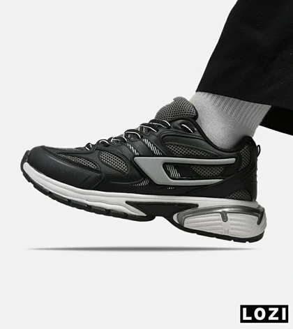 کفش کتانی مردانه مشکی خاکستری DIESEL S-SERENDIPITY SPORT مدل 5386