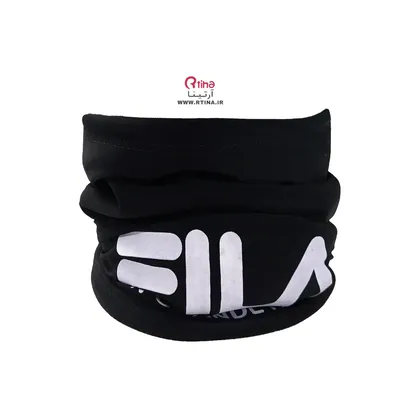 اسکارف مشکی بند دار زمستانه دو لایه طرح FILA