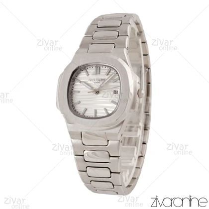 ساعت پتک فیلیپ ناتیلوس زنانه نقره ای صفحه سفید 105765