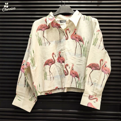 شومیز باکسی طرح فلامینگو کد 33