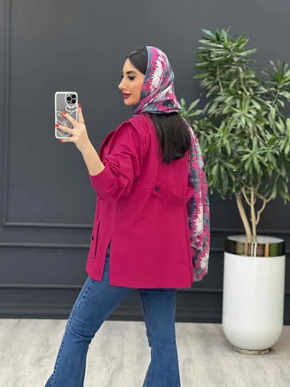 مانتو سرشانه ژیله دار پشت پاگن