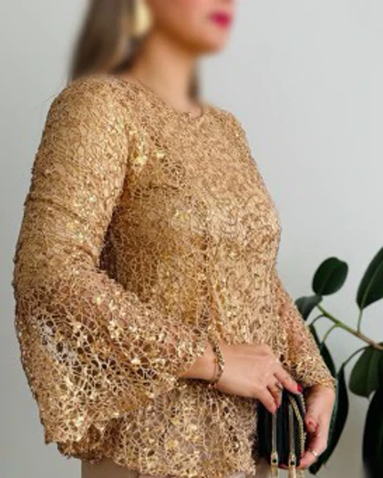 شومیز مزونی پولکی