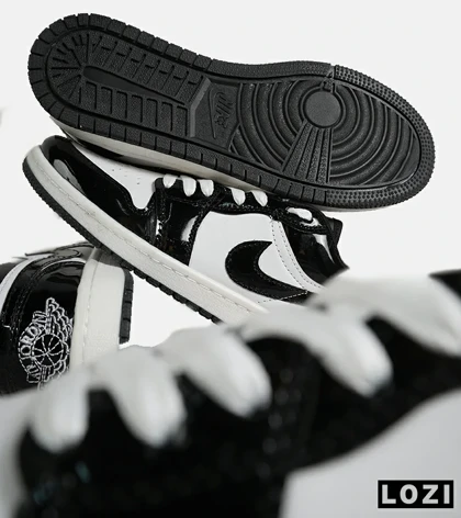 کفش کتانی مردانه سفید مشکی نایک NIKE jordan 1