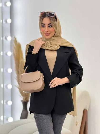 مانتو مازراتی دو دکمه بغل چاک