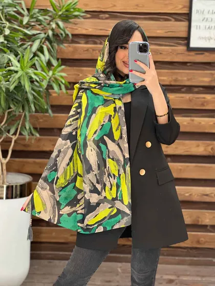 شال حریر آبرنگی