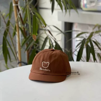 کلاه بیسبالی نوزادی کتان نقاب کوتاه