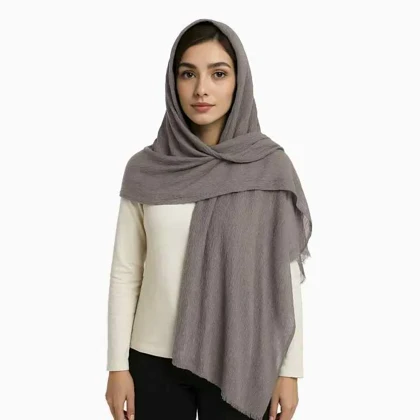 شال پلیسه طرح سنگ شور زنانه - 39251307