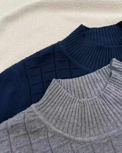 پلیور بافت یقه ایستاده 7 رنگ کد 5511