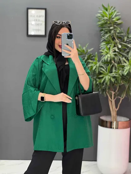 مانتو ژاکارد آستین لاله