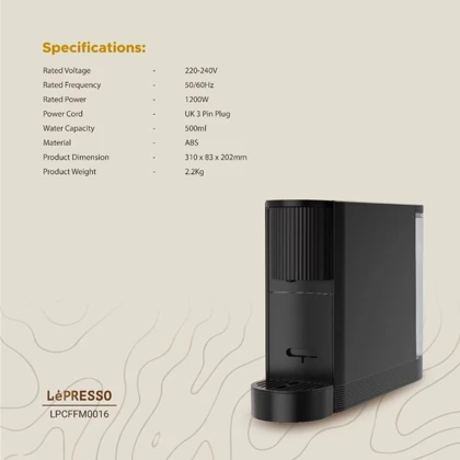 قهوه ساز کپسولی اتوماتیک لپرسو LePresso مدل LPCFFM0016