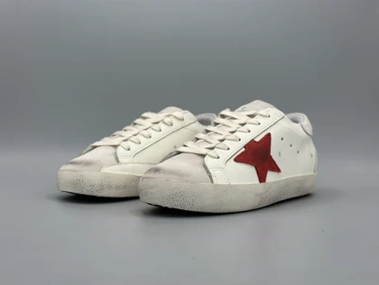 کتانی گلدن گوس سوپر استار سفید قرمز طوسی/Golden Goose superstar