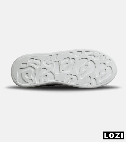 کفش کتانی مردانه مشکی سفید Alexander McQueen مدل 7740