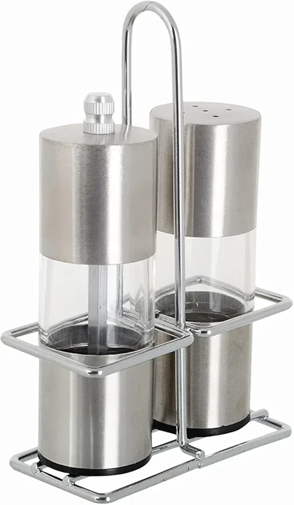 نمک پاش و فلفل ساب استیل استند دار - شنگیا