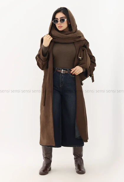 شلوار جین کراپت واید لگ کد1005012