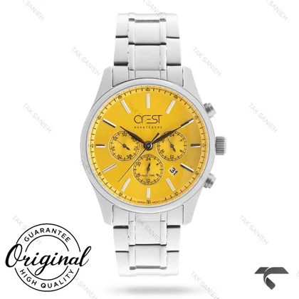 ساعت کرست مردانه 6341-1 صفحه زرد Crest-11036-G